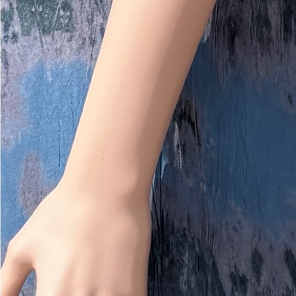 Elegant Blue Patterned Women's Dress - Picture 4 of 4